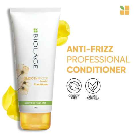 Biolage Professional Smoothproof Anti-Frizz Conditioner, Up to 72HR Frizz Control, Conditioner for Dry and Frizzy Hair, With Camellia Flowers, 196 gm