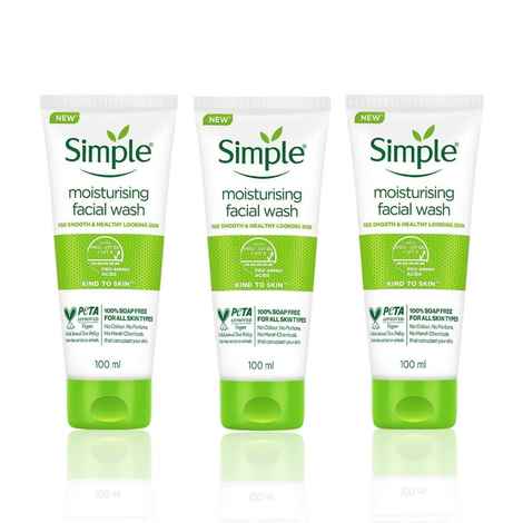Buy Simple Kind to Skin Moisturising Facial Wash 100 ml (Pack of 3) - Purplle