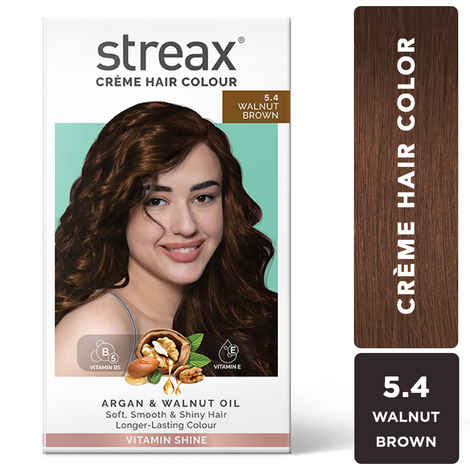 Buy Streax Hair Colour - Walnut Brown (80 gm + 60 ml) - Purplle