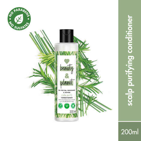 Buy Love Beauty Planet Tea Tree, Peppermint & Vetiver Paraben Free Purifying Conditioner, 200 ml - Purplle