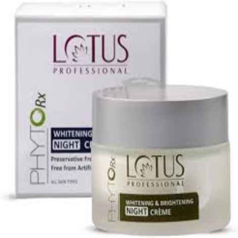 Lotus Professional PhytoRx Whitening & Brightening Night Cream | All skin types | Night Repair cream | 50 gm