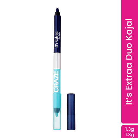 Swiss Beauty CRAZE It's Extraa Duo Kajal | 2 Colours in One | Lighter + Deeper Shade | Precise Tip | Highly Pigmented | Smudge-Resistant | Vitamin E | 2 - Riverdale