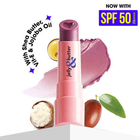 Buy Blue Heaven Jelly & Butter SPF 50 Lip Balm infused with Jojoba Oil, Shea Butter + Vitamin E, smoothens Dry & Chapped Lips, Fades Pigmentation, Soften & Smoothes Plums Lips, Dusty Rose, 3 gm - Purplle