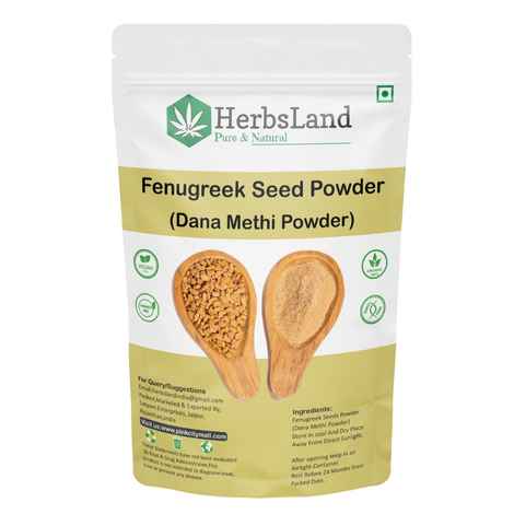 Herbsland Pure Fenugreek (Dana Methi) Powder - Natural Remedy For Hair Fall, Healthy Scalp & Skin Glow | Organic Powder | 100 gm