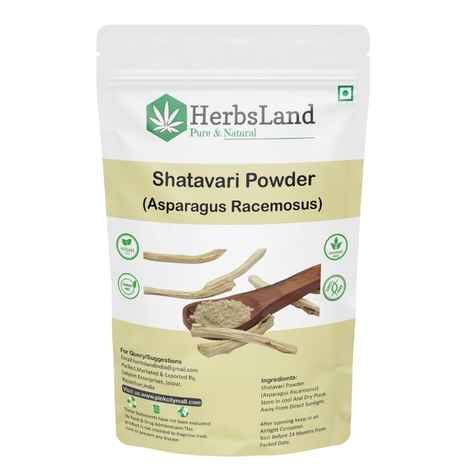 Herbsland Pure Shatavari Powder - Natural Remedy For Reproductive Health, Digestion & Immunity | Ayurvedic Powder |100 gm