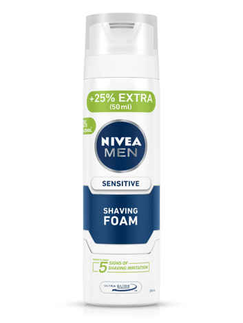 Buy Nivea Men Sensitive Shaving Foam 200 ml 50 ml Free250 ml - Purplle
