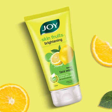 Joy Skin Brightening Lemon Face Wash For Oily Skin (150 ml) | Reduces Dark Spots, Removes Excess Oil & Dirt | Enriched with Natural Exfoliating Agents & Vitamin C