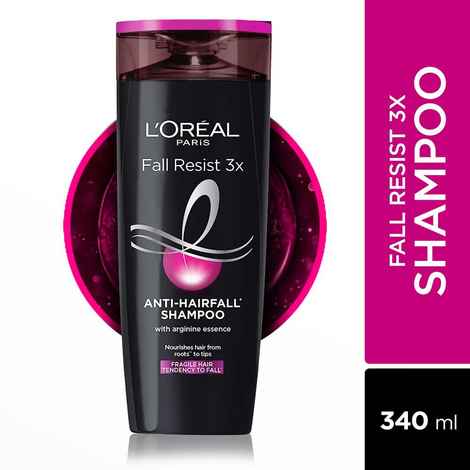 L'Oreal Paris Anti-Hair Fall Shampoo, Reinforcing & Nourishing for Hair Growth, For Thinning & Hair Loss, With Arginine Essence and Salicylic Acid, Fall Resist 3X, 340 ml