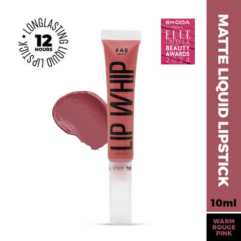Fae Beauty Lip Whip 12H Matte Liquid Lipstick | Long Wear | Non Drying | Soft Mousse Smudgeproof Formula | Vegan | Enriched with Vitamin E and Cherry Coffee - Edge - 10 ml - 10 ml