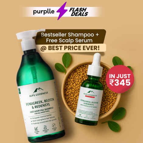 Alps Goodness No Fall Pair with Anti-Hairfall Shampoo (500ml) & Anti-Hairfall Scalp Serum (30 ml) | Hairfall Control | Visible Hair Growth | Gentle Cleansing & Strengthening Duo