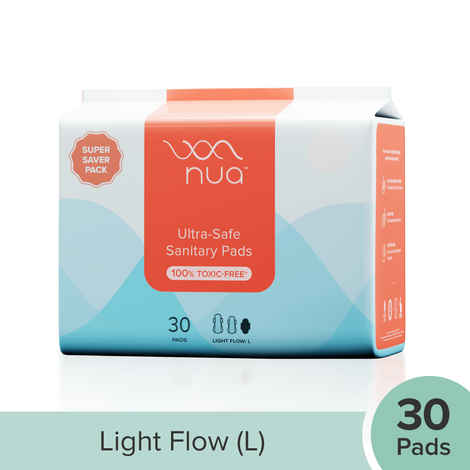 Nua Ultra Thin Sanitary Pads for Women - Regular L (without disposal covers - 30 pads)