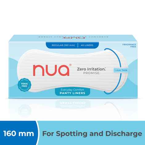 Buy Nua Ultra-Soft Panty Liners - 160 mm (40 liners) - Purplle