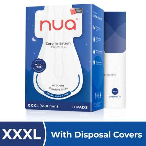 Buy Nua Ultra-Safe Night Pads XXXL (400mm - 8 pads) - Purplle