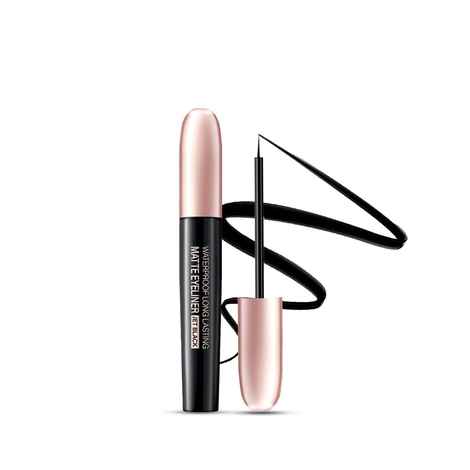 Lakyou Beauty Matte Eyeliner Jet Black - 6 ml | Bold & Lasting Jet Black Lines With Matte Finish