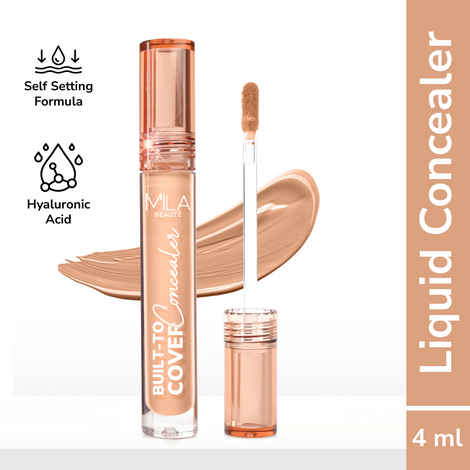Mila Beaute Build to Cover Matt Liquid Concealer | Lightweight and Full coverage | Easily Blendable & Crease Resistant Waterproof Face Concealer with Hyaluronic Acid for Indian skin - 105-TRUE MAPLE (4 ml)