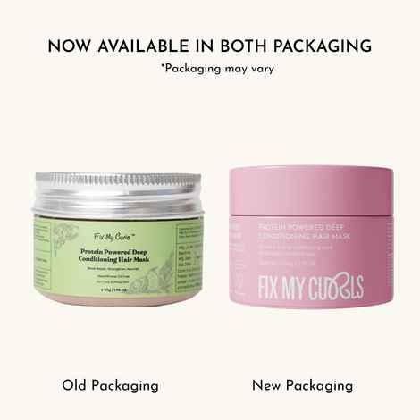 Fix My Curls Protein Powered Deep Conditioning Mask | Avocado Oil, Amla, Cocoa Butter| Hair Mask For Curly, Wavy, Dry & Coloured Hair | Intensive Hair Repair with Pro - Keratin Bond Repair | 50 gm