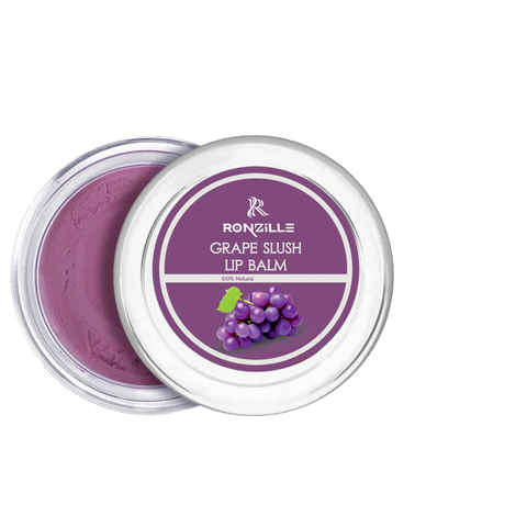Ronzille Lip Balm For Dry, Damaged and Bright Lips With Enriched, Shea butter & Essential Oils For Women & Men, (8 gm,Grape Slush)