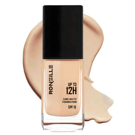 Ronzille Super Stay Lumi Matte Liquid Foundation, 12 HR Long Lasting yet Lightweight, SPF 15, (15 ml,Shade-02)(Cashmere)