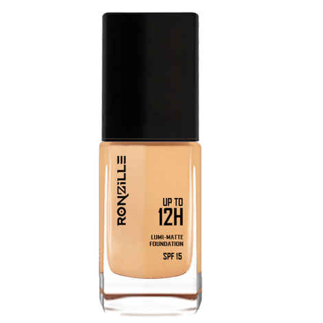 Ronzille Super Stay Lumi Matte Liquid Foundation, 12 HR Long Lasting yet Lightweight, SPF 15, (15 ml,Shade-03)(Tacao)
