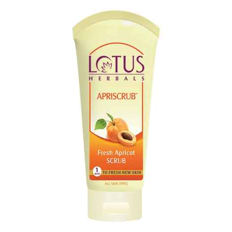 Lotus Herbals Apriscrub Fresh Apricot Scrub | Natural Exfoliating Face Scrub | Chemical Free | For All Skin Types | 100 gm
