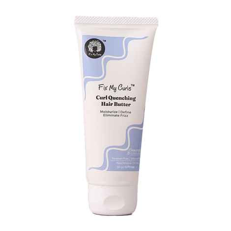 Fix My Curls Curl Quenching Hair Butter | Made for Curly, Wavy, Dry & Frizzy Hair | With Tucuma Butter, Flaxseed, & Chia Seed | Ultra Moisturising Curl Defining Cream | Vegan & Silicone Free | 20 gm