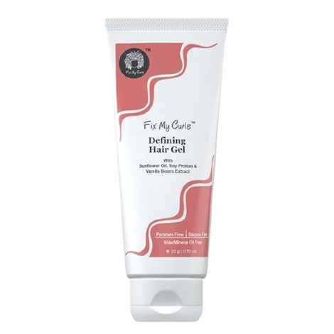 Fix My Curls, Curl Defining Hair Gel | Enriched with Sunflower Oil & Keratin | For Curly, Wavy, & Weak Hair | Strong Hold Curl Sculpting Gel | Anti-Frizz Solution | Silicone & Alcohol-Free | 20 gm