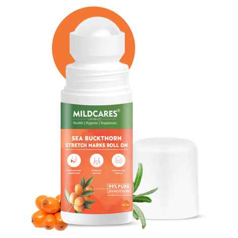 Mildcares Stretch Mark Serum Roll-On With 99% Pure Sea Buckthorn For Skin Nourishment & Repair (40 ml)