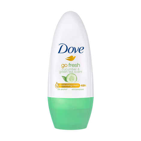 Dove CUCUMBER Deodorant Roll On For Women, Antiperspirant Underarm Roll On Removes Odour, Keeps Skin Fresh & Clean, Alcohol Free, Paraben Free (40 ml)