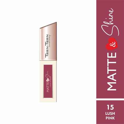 Teen Teen Cosmetics Matte & Shine Liquid Lipcolor Lipstick, Waterproof, Soft Swipe, Longer Stay, Curelty Free, Lush Pink , 4 ml