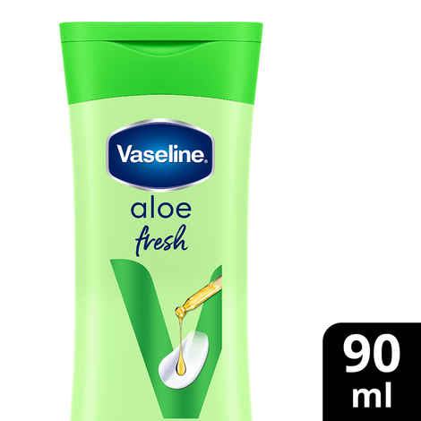 Buy Vaseline Aloe Fresh Body Lotion,24 HR Long Lasting Moisturisation with Aloe Vera extract and Menthol 90 ml - Purplle