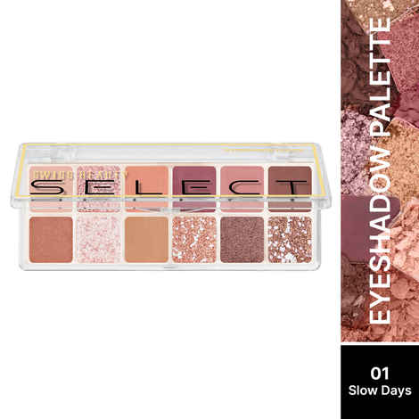 Swiss Beauty Select 12 shades Eyeshadow Palette | Mattes + Shimmers + Metallics |1 Slow Days 10 gm