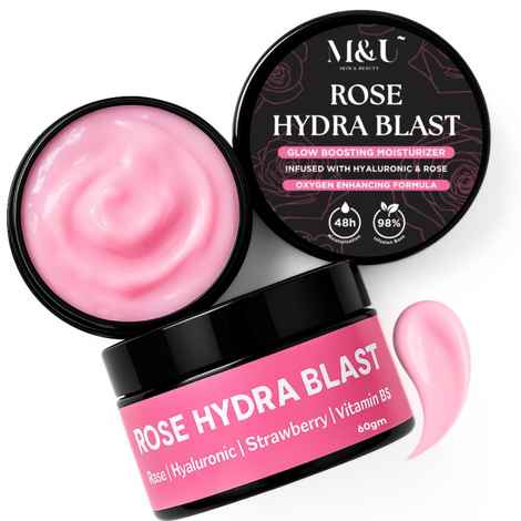 M&U Rose Hydra Blast Moisturizer for glowing and Hydrated skin 60 gm