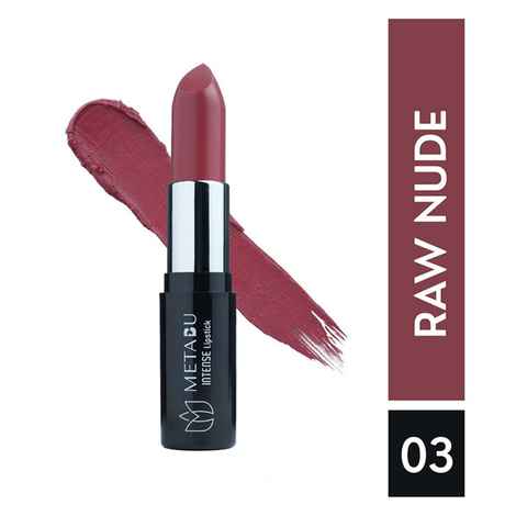 METABU Intense Moisture Satin Matte Lipstick 03 Raw Nude - 4.2 gm