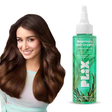 PLIX - THE PLANT FIX Rosemary Hair Growth Advanced Hair Oil | With Rosemary & Bhringraj Extract l Reduces Hair Fall & Strengthens Hair | All Hair Types l Dermatologically tested | 100 ml