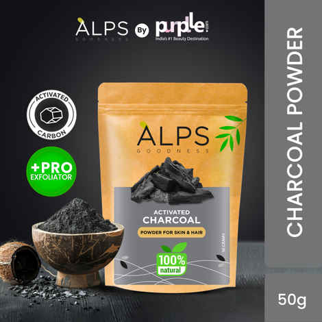 Alps Goodness 100% Natural Charcoal Powder (50g) | Activated Carbon | For Detoxification | Oil Control | Natural Exfoliant