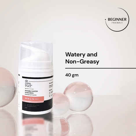 Deconstruct Invisible Water Sunscreen SPF 50 with Encapsulated UV Filter Technology (40 gm)