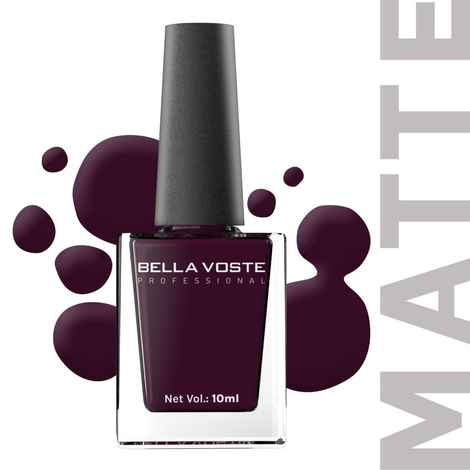 Bella Voste MATTE Nail Polish| Quick Drying Formula| Cruelty Free| Paraben Free & No Harmful Chemicals| Vegan | Lasts for 7 Days & more|Chip Resistant | DEEP MATT Formula with Smooth & Easy Application | Shade no-M05 - 10 ml