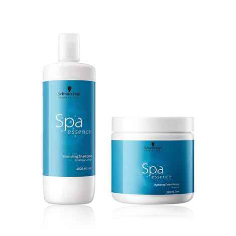 Schwarzkopf Professional Spa Essence Hydration Harmony [Hydrating Cream Mask 500 ml + Nourishing Shampoo 1000 ml]