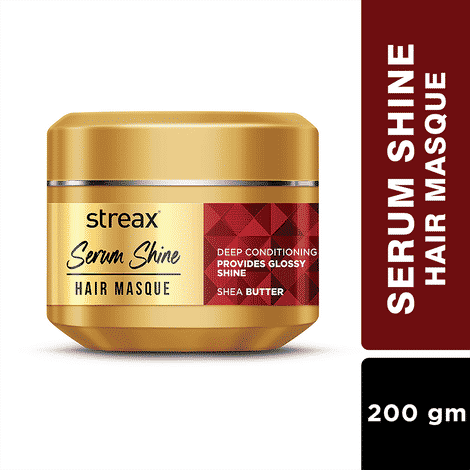 Streax Serum Shine Hair Mask - 200 gm | For Dull hair , Infused with Shea Butter