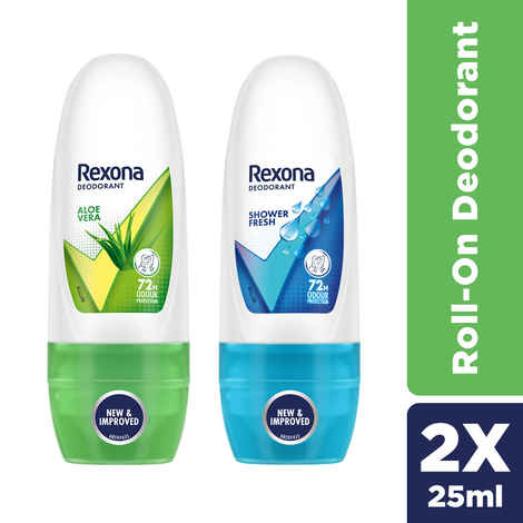 Rexona Women Roll On Shower Fresh 25 ml & Rexona Women Roll On Aloe Vera 25 ml