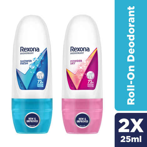 Rexona Women Roll On Shower Fresh 25 ml & Rexona Women Roll On Powder Dry 25 ml