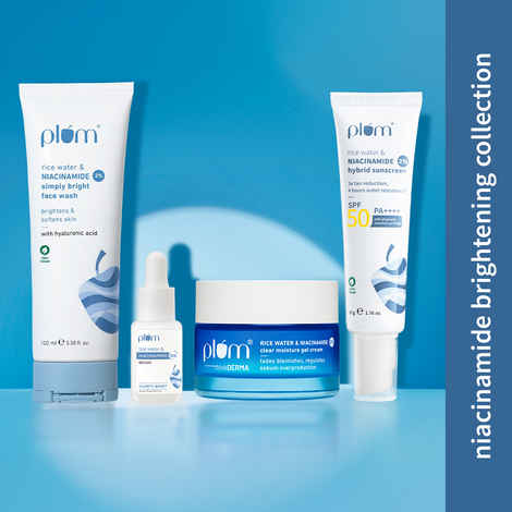 Plum Niacinamide CSMS Routine (Face Wash 100 ml + Sunscreen 50 gm + Moisturizer 50 gm + Serum 15 ml)