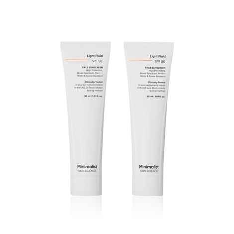 Minimalist Light Fluid SPF 50 Face Sunscreen 30 ml X 2 (Pack of 2)