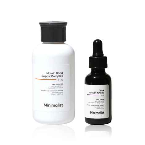 Minimalist Hair Repair Shampoo (100 ml) + Hair Growth Serum (30 ml) Duo Combo of 2