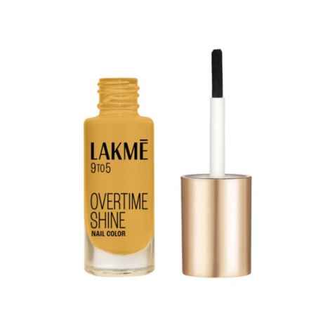 Lakme 9 To 5 Overtime Shine Nail Color - Caramel Case (6 ml)