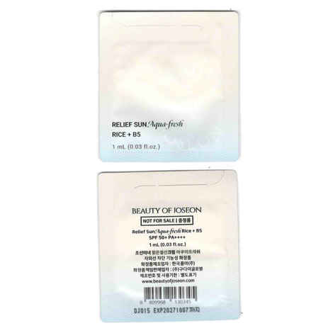 Beauty of Joseon Relief Sun Aqua-Fresh : Rice + B5 (SPF50+ PA++++) 1 ml