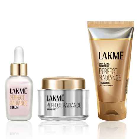Buy Lakme Perfect Radiance Glow Trio (Brightening Facewash 50 gm + Serum 15 ml + Day Cream 50 gm) Combo of 3 - Purplle