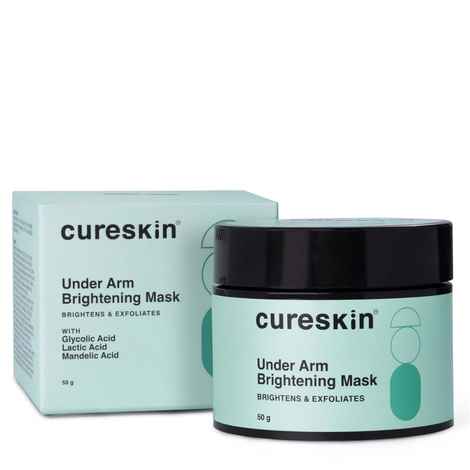 Cureskin Under Arm Brightening Cream Mask with Papaya  & Sweet Orange | Dark Underarms & Hyperpigmentation | Under Arm  Whitening Cream for Women & Men | Under arm Dark Removing Cream (50 gm)