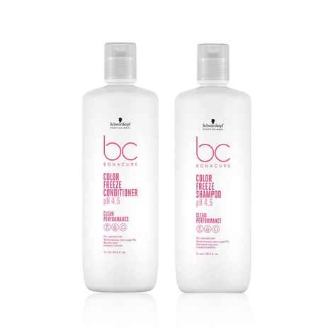 Schwarzkopf Professional Bonacure pH 4.5 Color Freeze [Conditioner + Shampoo for Colored Hair 1000 ml] Combo of 2