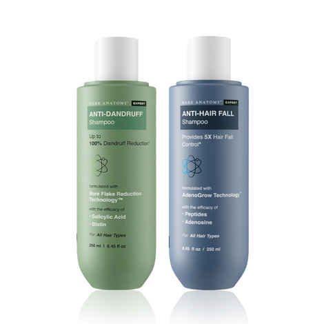 Bare Anatomy Dual Action Shampoo Combo (Anti-Dandruff shampoo 250 ml + Anti Hair-Fall Shampoo 250 ml)